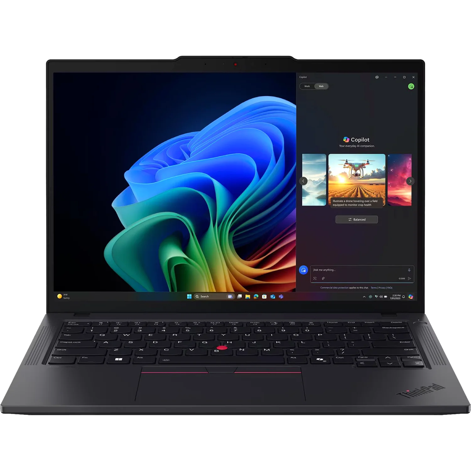 Ноутбук ThinkPad T14 Gen 6 14" WUXGA (1920x1200) IPS, Ultra 5 225U, 16GB, 512GB SSD M.2, Intel Graphics, WiFi, BT, 5MP RGB+IR Cam, KB Ru/Eng, no OS, 1.41kg, 1Y (21QDS3SL00) изображение 1