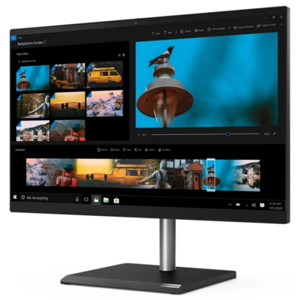 Моноблок Lenovo V30a-24IML AIO 23.8" FHD, Core i5-10210U, 8GB, 512GB SSD, DVD-RW, WiFi, BT, DOS, черный [11FT005SRU] изображение 3