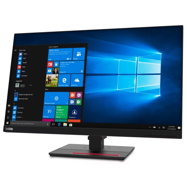 Монитор Lenovo ThinkVision T27q-20 27" QHD [61EDGAT2EU] 1000:1, 350 cd/m, 178-178, black изображение 2