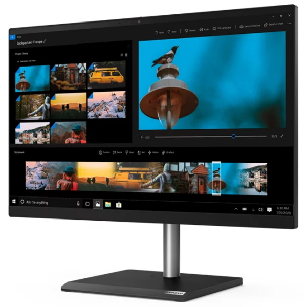 Моноблок Lenovo V30a-24IIL 23.8" FHD, Core i3-1005G1, 8GB, 256GB SSD, DVD-RW, WiFi, BT, Win10Pro, черный [11LA0028RU] изображение 3
