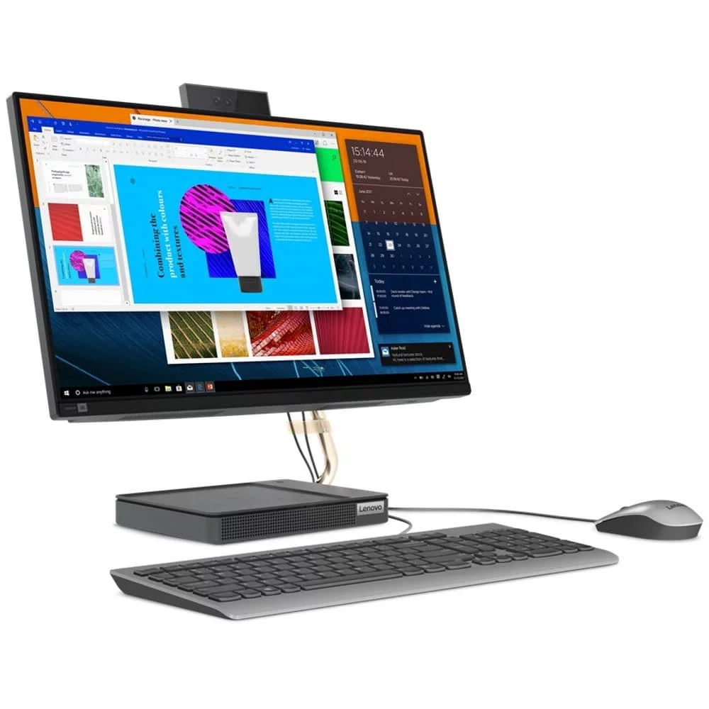 Моноблок Lenovo IdeaCentre AIO 5 24IOB6 23.8" FHD, Core i7-11700T, 8GB, 512GB SSD, noODD, WiFi, BT, Win11 [F0G300DWRK] изображение 2