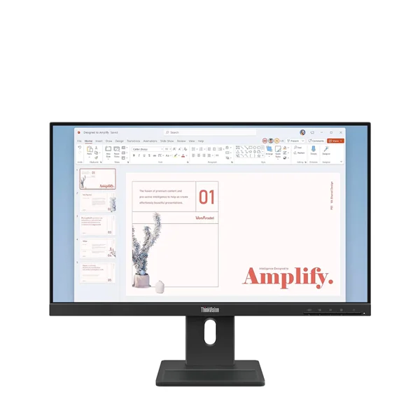 Монитор Lenovo ThinkVision E24-40 23.8" 16:9 FHD (1920x1080) IPS, 100Hz, 250N, 1xHDMI 1.4, 1xDP 1.2, 1xVGA, LTPS, 1Y (64BAMAT1UK) изображение 1
