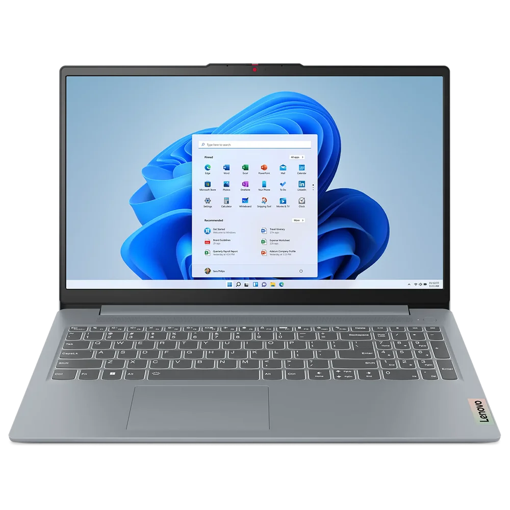 Ноутбук Lenovo IdeaPad Slim 3 15AMN8 AMD Ryzen 5 7520U/ 8Gb (soldered D5)/ SSD512Gb/ UMA/ 15.6"/ IPS/ FHD/ 1920x1080/ 60Hz/ NoOS/ Grey/ 1.62kg (82XQ00EKPS) изображение 1