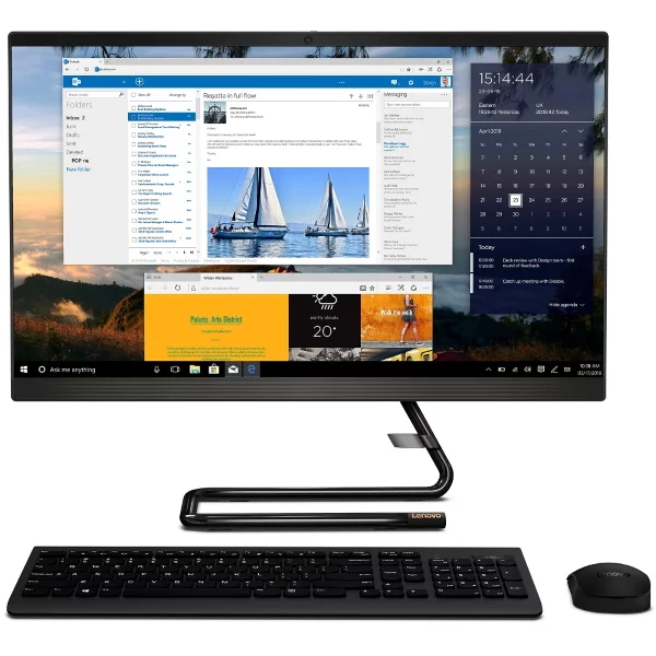 Моноблок Lenovo IdeaCentre AIO A340-24IWL 23.8" FHD/ Pentium 5405U/ 8GB/ 128GB SSD + 1TB/ DVD-RW/ WiFi/ BT/ DOS/ Black [F0E8002PRK] изображение 1