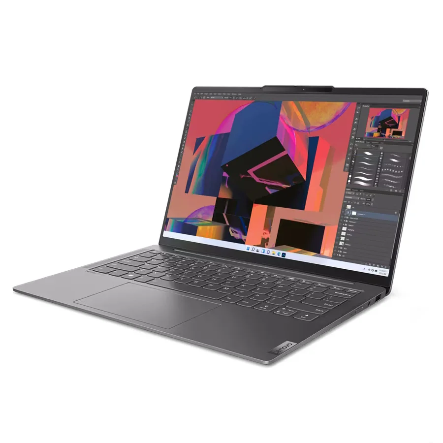 Ультрабук Lenovo Yoga Slim 6 14APU8 Ryzen 5 7540U 16Gb SSD512Gb AMD Radeon 14" IPS 2.2K (2240x1400) Windows 11 Home grey WiFi BT Cam (82X3002TRK) изображение 2