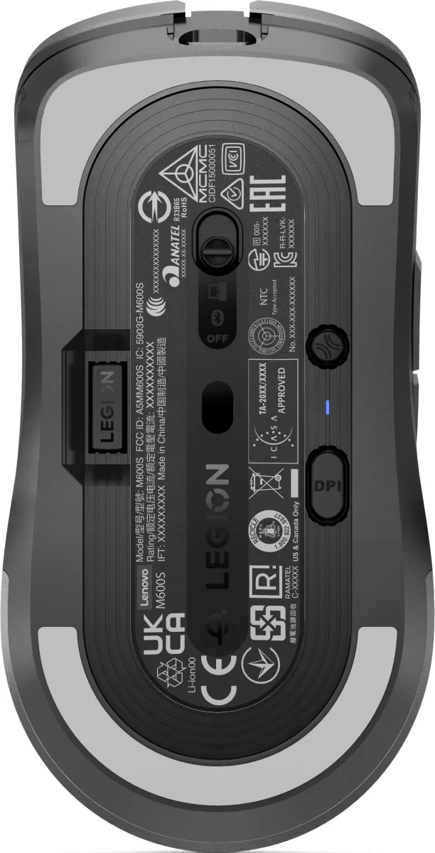 Мышь Lenovo Legion M600s Qi Wireless Gaming темно-серый оптическая 19000dpi беспров. BT/Radio USB 5but (GY51H47355) изображение 11