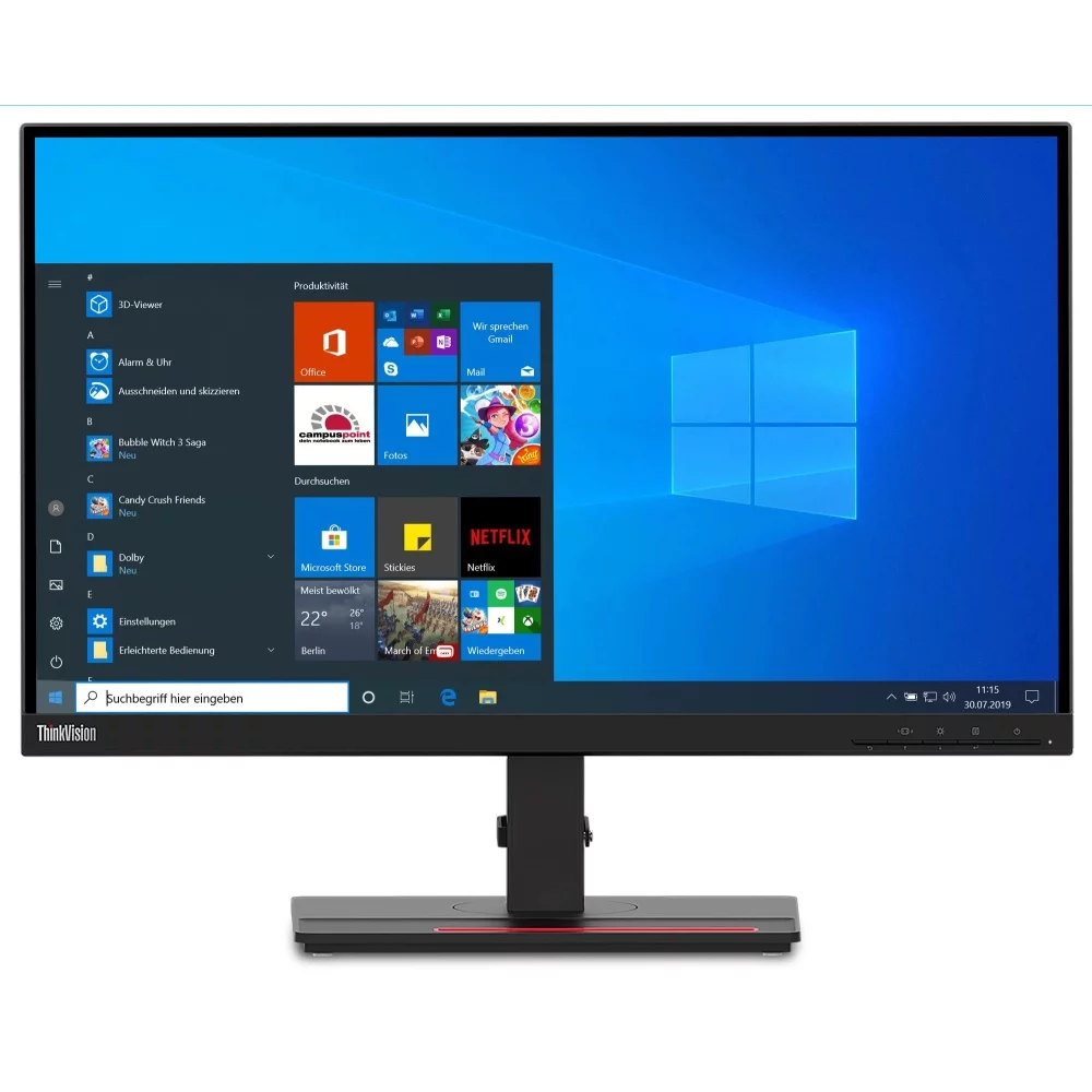 Монитор Lenovo ThinkVision T24h-20 23.8" QHD, 61F0GAR1EU изображение 3