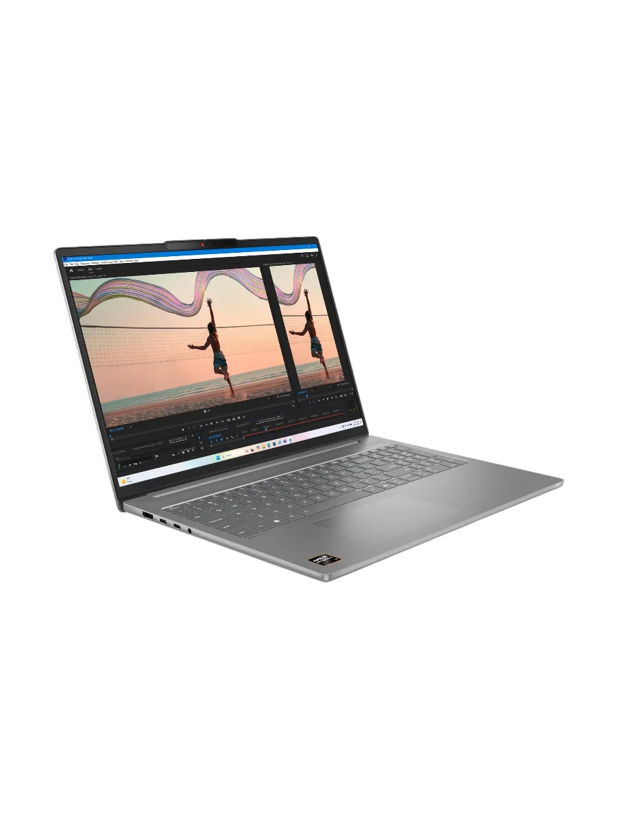 Ноутбук/ Lenovo IdeaPad Slim 5 16AKP10 16"(2880x1800 OLED)/AMD Ryzen AI 7  350(2Ghz)/32768Mb/1024PCISSDGb/noDVD/Int:AMD Radeon 860M/Cam/BT/WiFi/80WHr/war 1y/1.76kg/luna grey/noOS + 100W, RU kbd (83HY000VRK) изображение 1