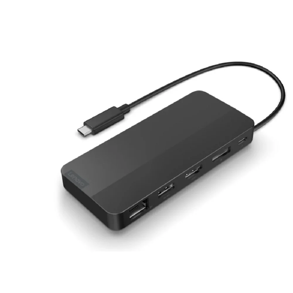 Lenovo USB-C Dual Display Travel Dock (1x HDMI 2.1, 1x DP 1.4, 1x USB-A 3.2 Gen 2, 2x USB-C 3.2 Gen 2, 1x RJ45) (40B90100EU) изображение 1