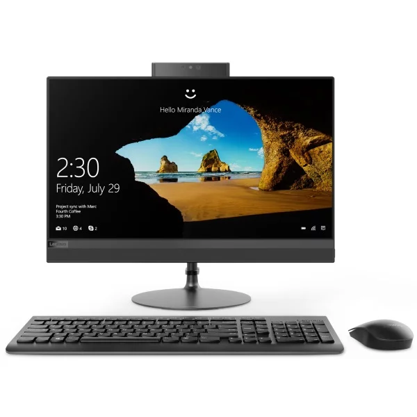 Моноблок Lenovo IdeaCentre AIO 520-22IKU 21.5" FHD/ Core i3-7020U/ 4GB/ 256GB SSD/ noODD/ WiFi/ BT/ DOS/ black [F0D500LDRK] изображение 1