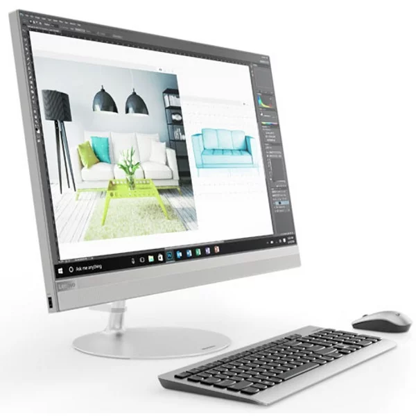 Моноблок Lenovo IdeaCentre AIO 520-27ICB 27" QHD/ Core i5-8400T/ 8GB/ 128GB SSD + 1ТБ/ Radeon RX550 4GB/ DVD-RW/ WiFi/ BT/ Win10/ Grey [F0DE004QRK] изображение 2