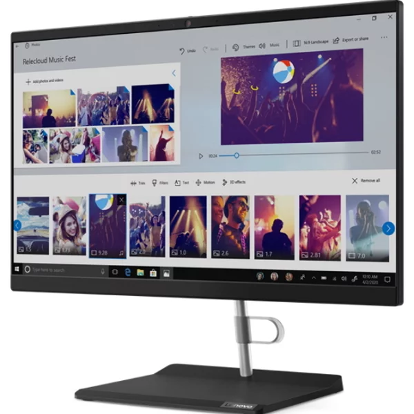 Моноблок Lenovo V50a-22IMB AIO 21.5" FHD, Core i5-10400T, 8GB, 256GB SSD, DVD-RW, WiFi, BT, DOS, черный [11FN0041RU] изображение 3