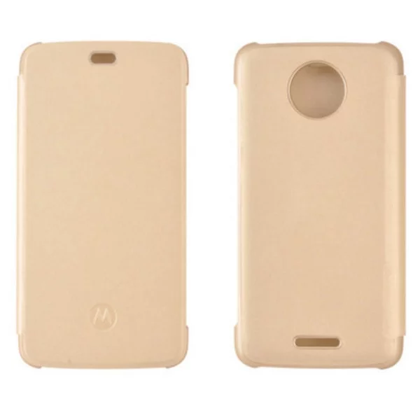 Чехол Moto C Plus Flip Cover Gold WW [PG38C01673] изображение 1