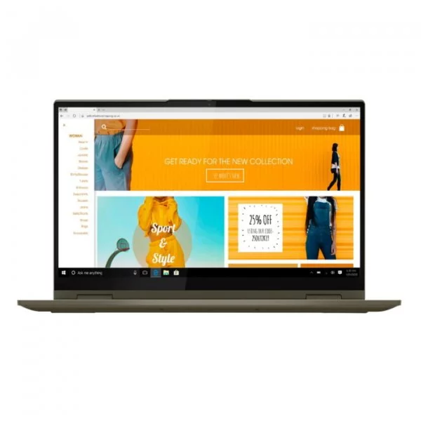 Ноутбук Lenovo Yoga 7 15ITL5 15.6" FHD [82BJ005SRU] Touch, Core i5-1135G7, 16GB, 512GB SSD, no ODD, WiFi, BT, FPR, Win 10, зеленый  изображение 1
