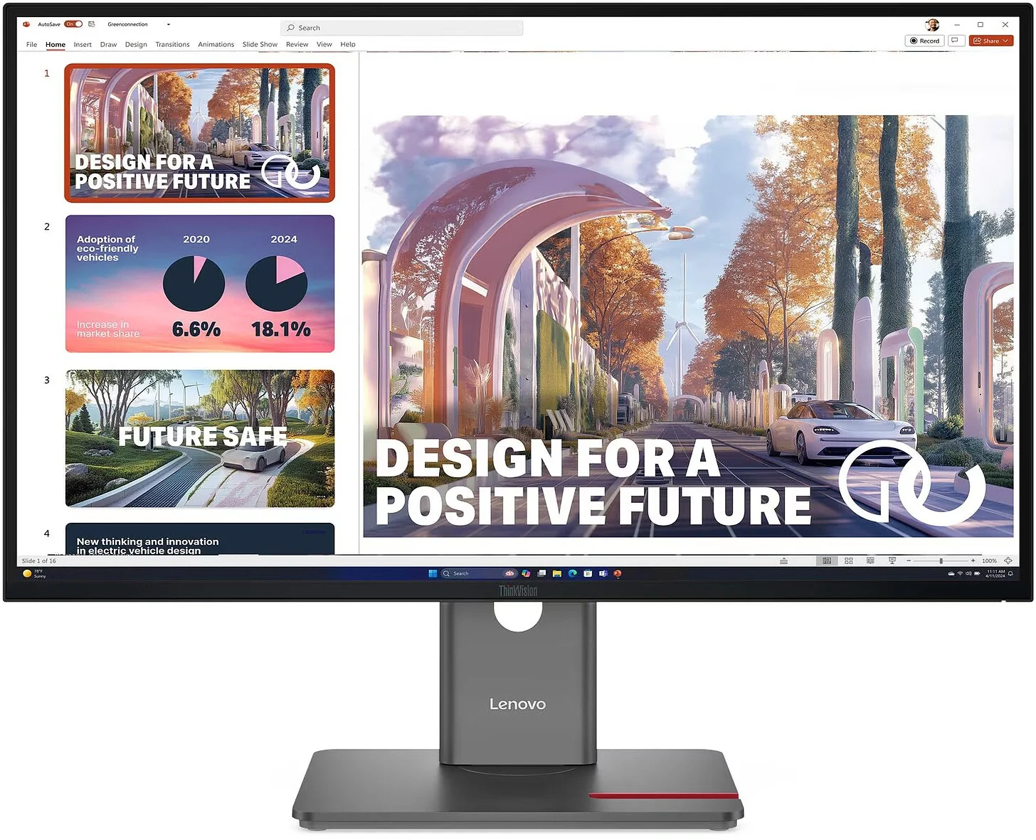 Монитор Lenovo 27" ThinkVision P27QD-40 изображение 1