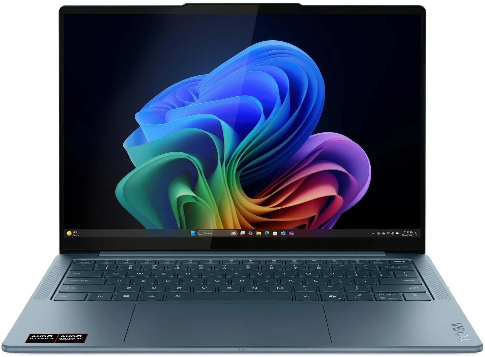 Ноутбук Lenovo Yoga Slim7 14AKP10 Ryzen AI 5 340 16Gb SSD1Tb AMD Radeon 840M 14" OLED 2.8K (2880x1800) Windows 11 Home turquoise WiFi BT Cam (83JY0009RK) изображение 1