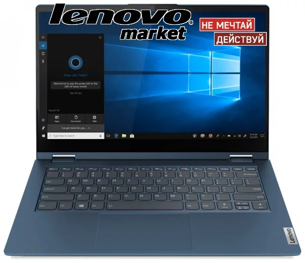 Ноутбук Lenovo ThinkBook 14s Yoga ITL 14" FHD [20WE001ARU] Touch, Core i5-1135G7, 8GB, 256GB SSD, WiFi, BT, FPR, Win 10 Pro, синий  изображение 1