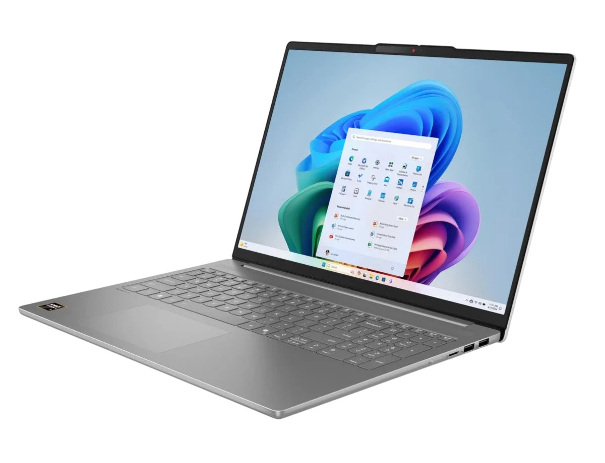 Ноутбук/ Lenovo IdeaPad Slim 5 16AKP10 16"(2880x1800 OLED)/AMD Ryzen AI 7 350(2Ghz)/16384Mb/512PCISSDGb/noDVD/Int:AMD Radeon 860M/Cam/BT/WiFi/80WHr/war 1y/1.76kg/luna grey/noOS + 100W, RU kbd (83HY000RRK) изображение 1