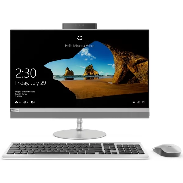 Моноблок Lenovo IdeaCentre AIO 520-24ICB 23.8" FHD/ Core i7-8700T/ 8GB/ 512GB SSD/ DVD-RW/ Radeon 530 2GB/ WiFi/ BT/ Win10/ silver [F0DJ00EERK] изображение 1