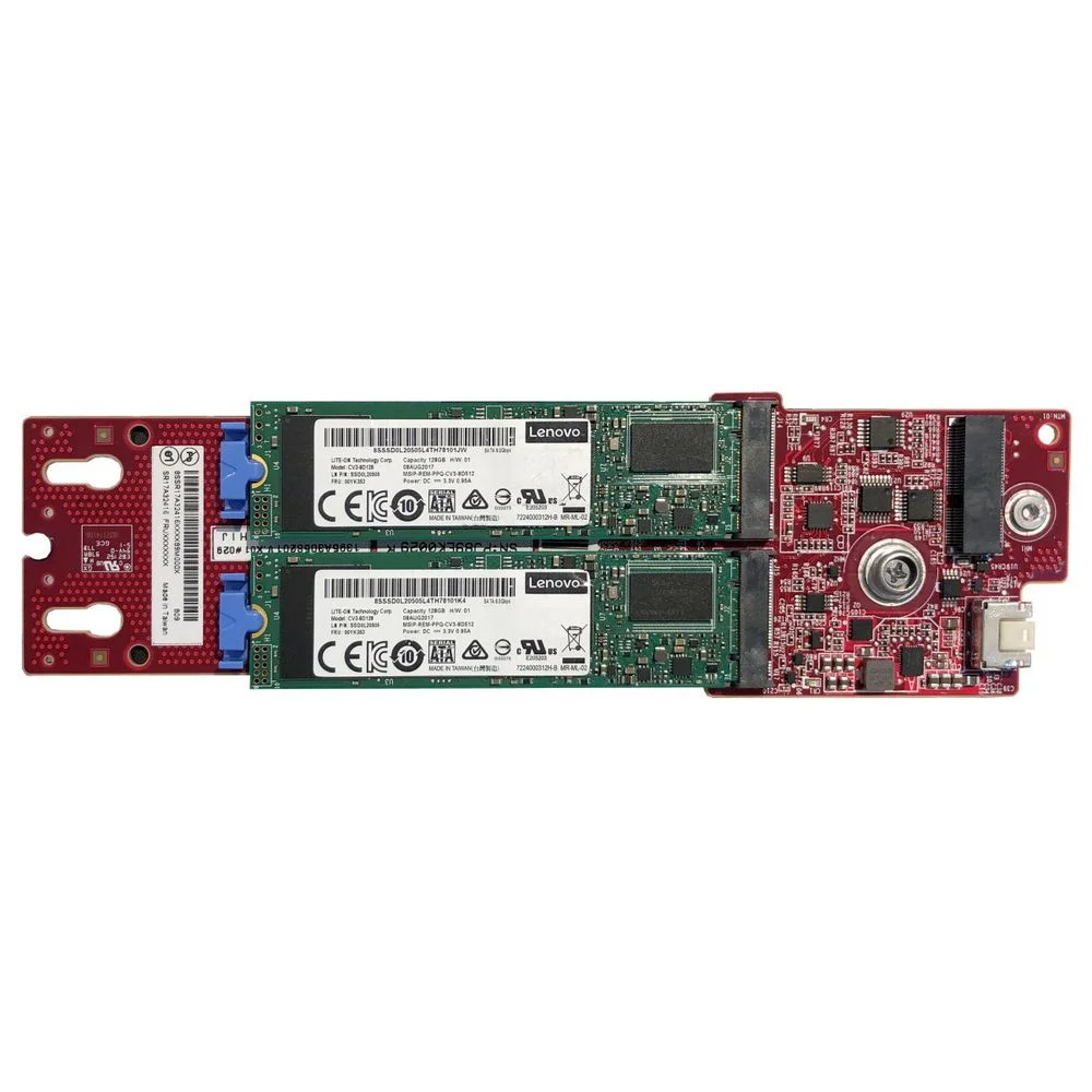 Комплектующие корпусов Lenovo ThinkSystem M.2 SATA/ x4 NVMe 2-Bay Enablement Kit (4Y37A79663) изображение 1
