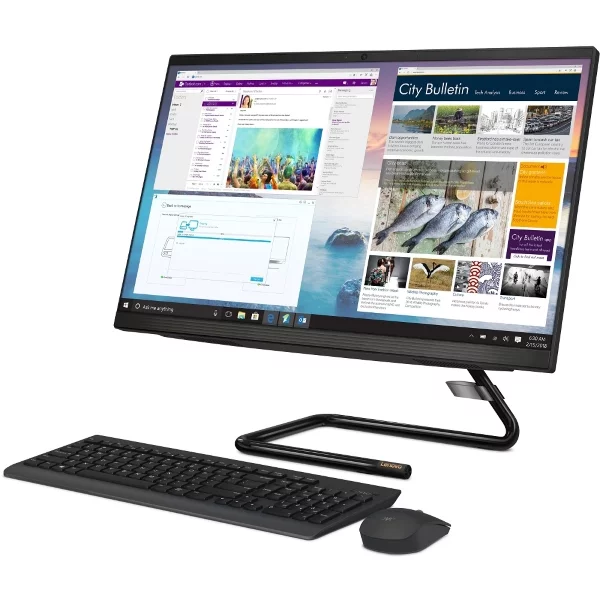 Моноблок Lenovo IdeaCentre A340-24IWL 23.8" FHD/ Core i3-8145U/ 8GB/ 128GB SSD + 1TB/ DVD-RW/ WiFi/ BT/ Win10/ black [F0E8000VRK] изображение 3