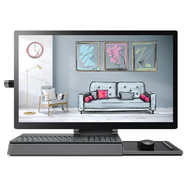 Моноблок Lenovo Yoga A940-27ICB 27" UHD Touch, Core I5-9400, 16GB, 256GB SSD + 1TB, noODD, Radeon RX560 4GB, WiFi, BT, Win10, серый [F0E5004ERK] изображение 1