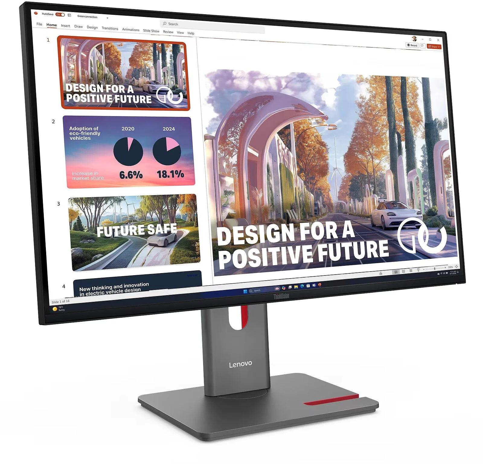 Монитор Lenovo 27" ThinkVision P27QD-40 изображение 3