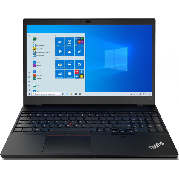 Ноутбук Lenovo ThinkPad P15v Gen1 15.6" FHD [20TRS0K700] Core i7-10850H, 32GB, 256GB SSD, noODD, Quadro P620 4GB, WiFi, BT, Win 10 Pro, черный изображение 1