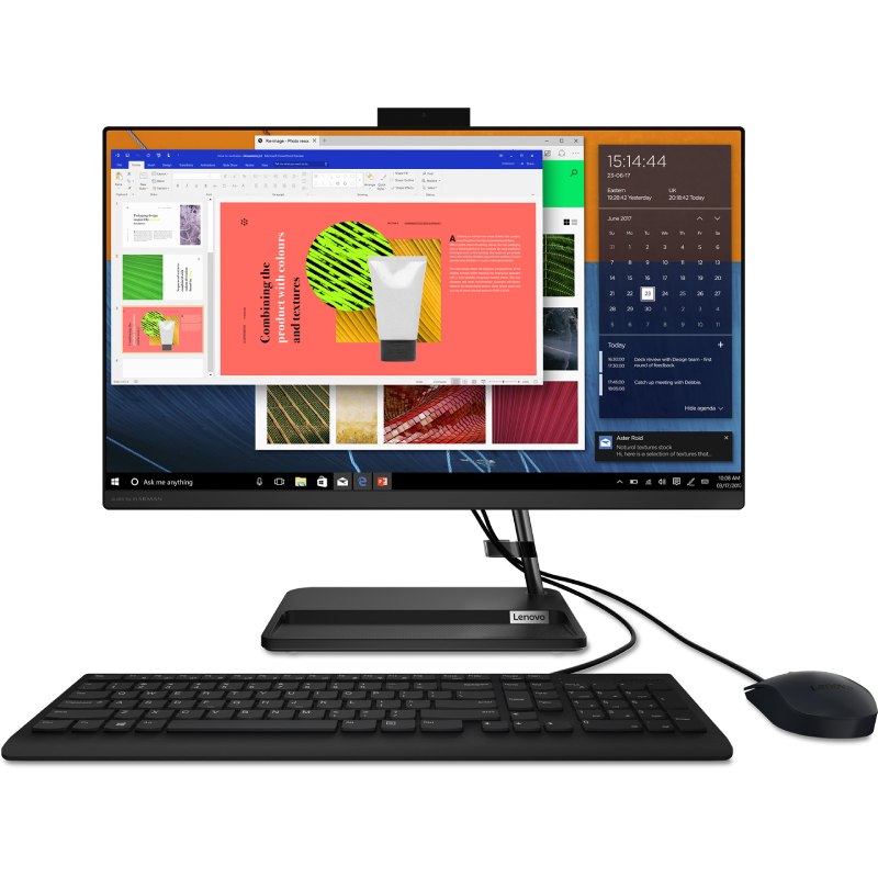 *Моноблок Lenovo AIO 3 24ITL6, 23.8" 1920x1080, i5-1155G7 2.5GHz, 16GB, 512GB SSD, Intel Iris Xe, KB+Mouse USB, DOS, Black (F0G001BPRU) изображение 1