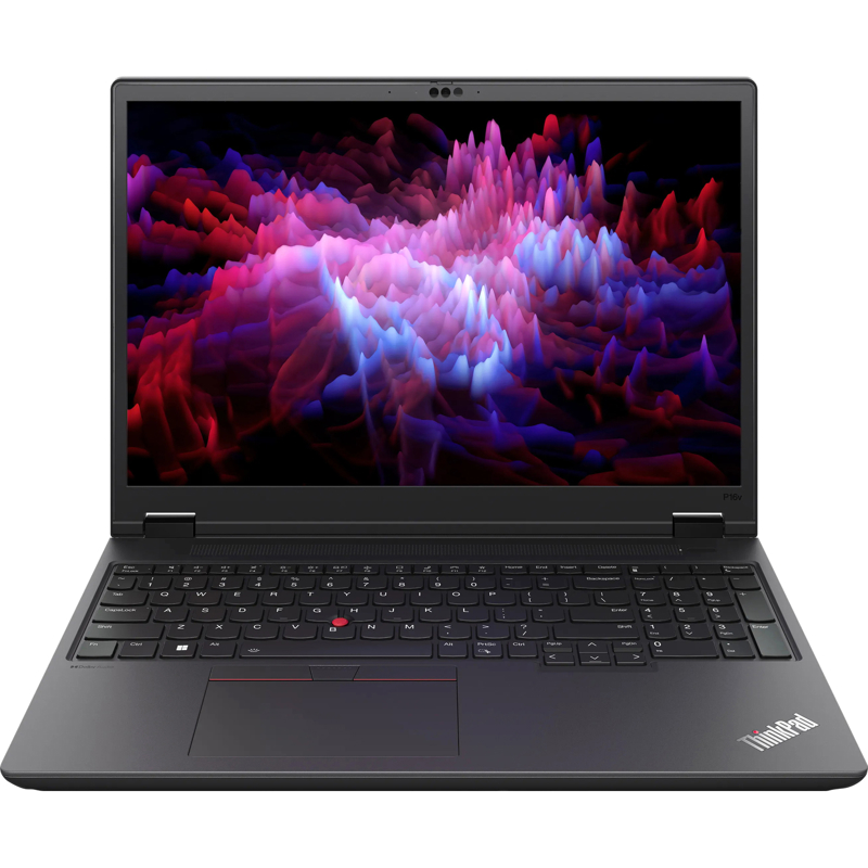 Ноутбук/ Lenovo ThinkPad P16v G2 16" WUXGA (1920 x 1200) IPS, Intel Core Ultra 7 155H, Intel Arc Graphics, 16GB DDR5, 512GB PCIe M.2 SSD, Wi-Fi 6, Wired Ethernet, 1080P FHD RGB Cam, 90Wh, Backlit Keys (21KX002KUS) изображение 1
