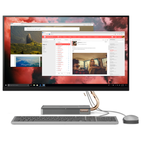 Моноблок Lenovo IdeaCentre A540-27ICB 27" QHD, Core i5-9400T, 8GB, 256GB SSD + 1TB, noODD, Radeon RX 560X 4GB, WiFi, BT, Win10, серый [F0EK00B2RK] изображение 1