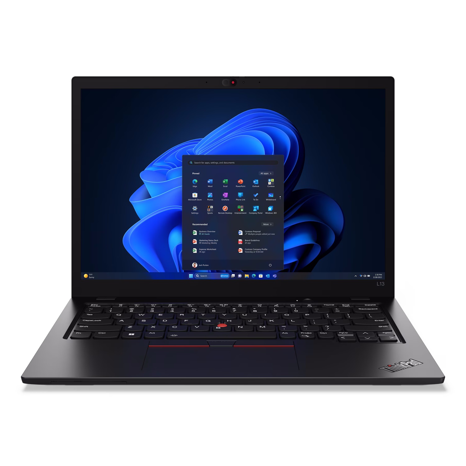 Ноутбук Lenovo ThinkPad L13 G5 Core Ultra 5 125U 16Gb SSD512Gb Intel Graphics 13.3" IPS WUXGA (1920x1200) Windows 11 Professional black WiFi BT Cam (21LCA03RCD-N001) изображение 1