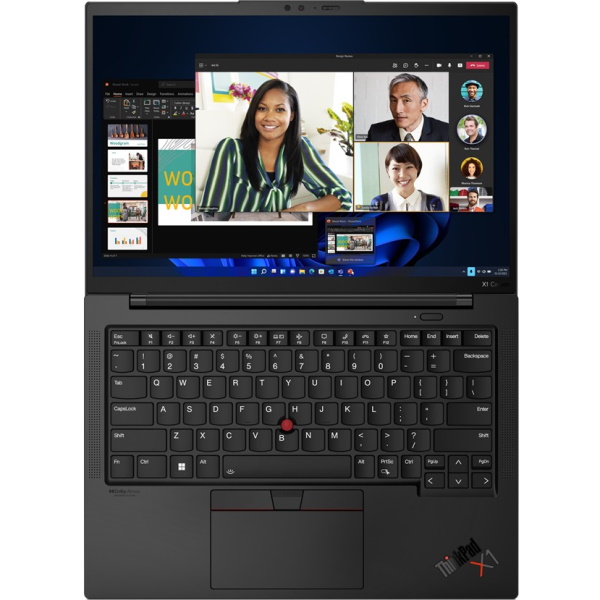 Ноутбук Lenovo ThinkPad X1 Carbon Gen 10 14" WUXGA, Core i7-1260P, 16GB, 512GB SSD, noODD, WiFi, BT, FPR, NoRUS KBD, Win11Pro ENG [21CB000CUS] изображение 2