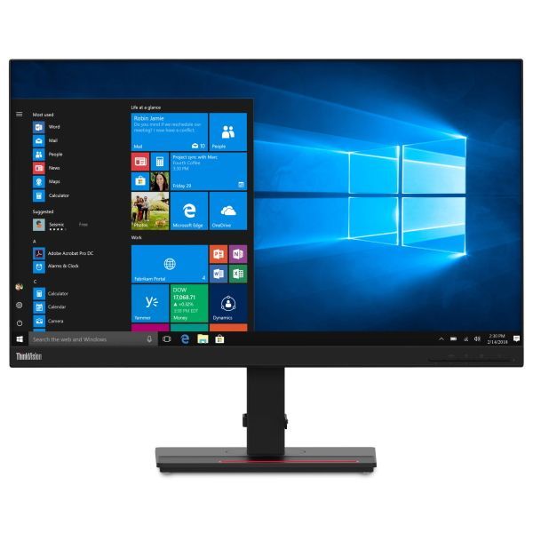 Монитор Lenovo ThinkVision T27q-20 27" QHD [61EDGAT2EU] 1000:1, 350 cd/m, 178-178, black изображение 1