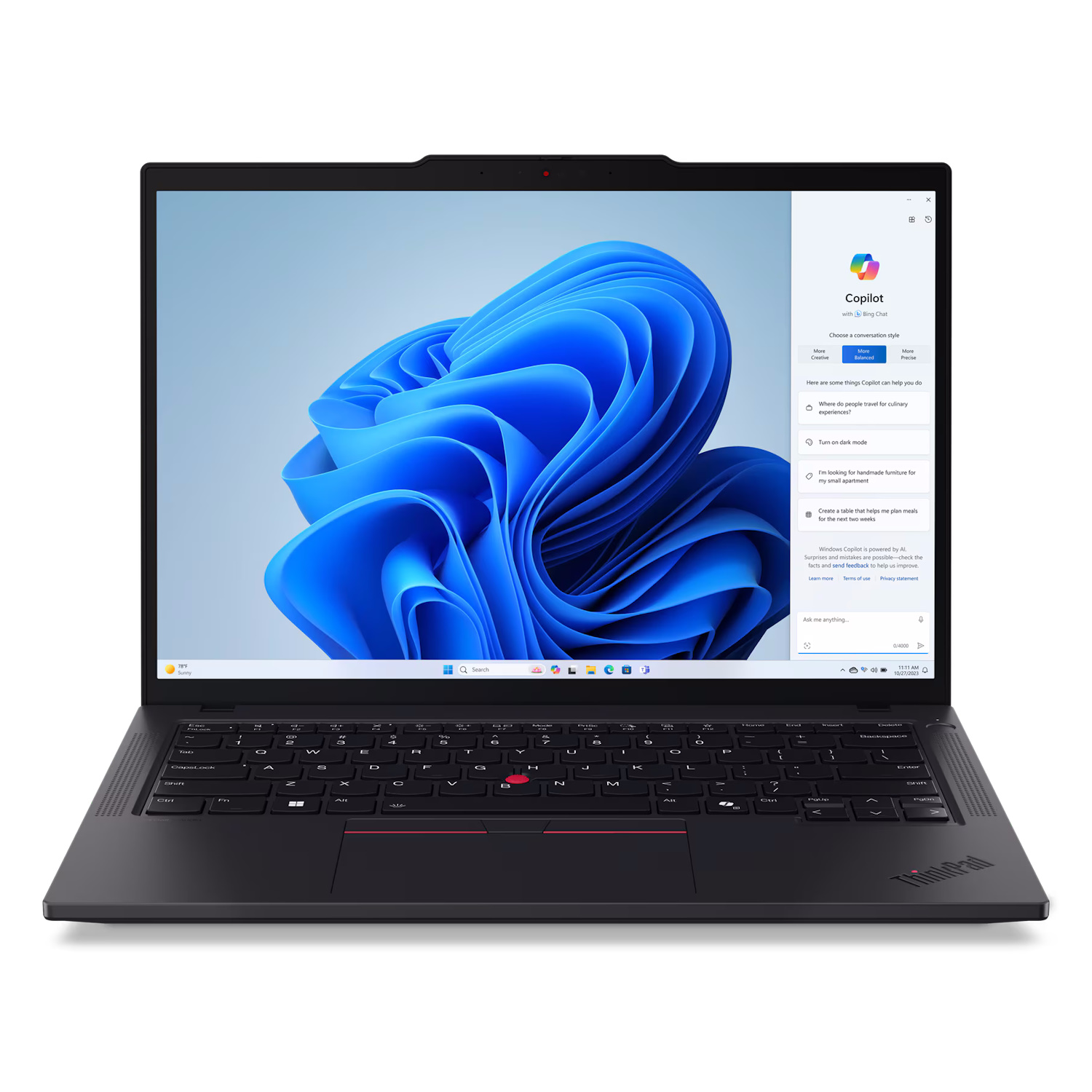 Ноутбук Lenovo ThinkPad T14 G5 Core Ultra 5 135U 16Gb SSD512Gb Intel Graphics 14" IPS WUXGA (1920x1200) noOS black WiFi BT Cam (21MMS1VB0Y) изображение 1