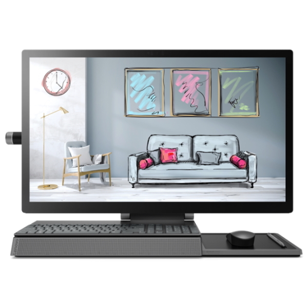 Моноблок Lenovo Yoga A940-27ICB 27" UHD Touch, Core i7-9700, 32GB, 512GB SSD + 1TB, Radeon RX 560 4GB, WiFi, BT, Win10, серый [F0E5004LRK] изображение 1