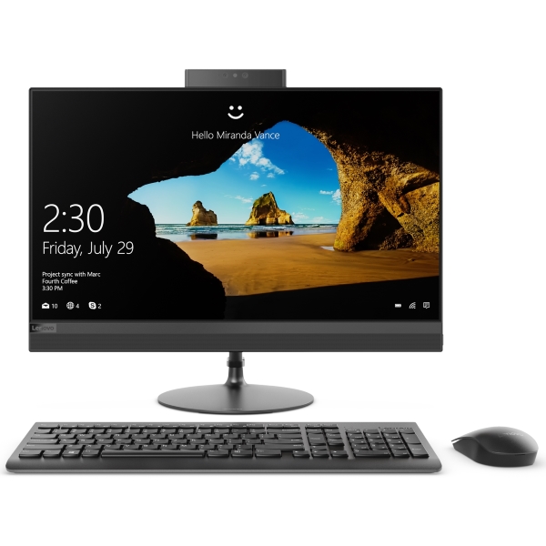 Моноблок Lenovo IdeaCentre AIO 520-24ARR 23.8" FHD/ AMD A6-9500E/ 4GB/ 1TB/ DVD-RW/ WiFi/ BT/ DOS/ black [F0DN004BRK] изображение 1