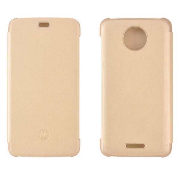 Чехол Moto C Plus Flip Cover Gold WW [PG38C01673] изображение 1