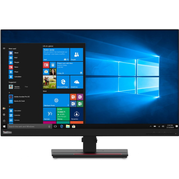 Монитор Lenovo ThinkVision T27h-2L 27" QHD [62B1GAT2EU] USB Hub , tilt, swivel, lift, pivot  изображение 1