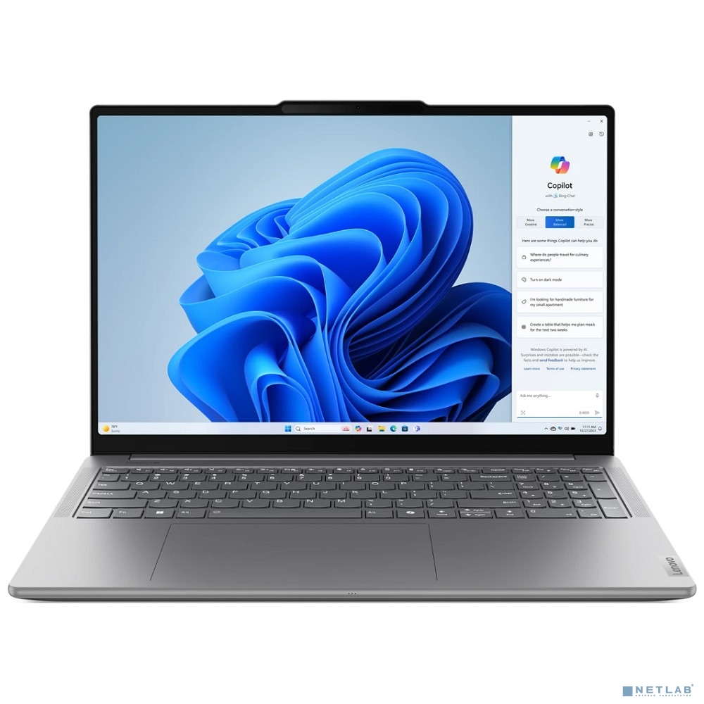 Lenovo Yoga Pro 9 16IMH9 [83DN006BRU] Luna Grey 16" {3.2K (3200x2000) mini LED 1200nits 165Hz Ultra 9 185H(2.3GHz)/64GB Sold/1TB SSD/RTX4070 8Gb/W11H} изображение 1