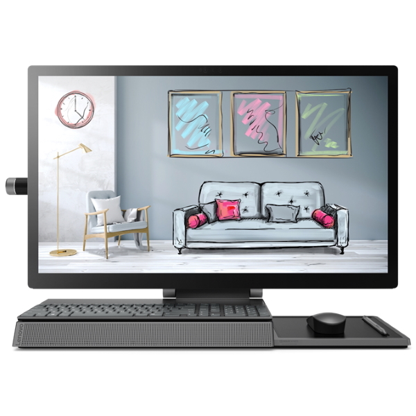 Моноблок Lenovo Yoga A940-27ICB 27" UHD Touch/ Core i5-8400/ 8GB/ 256GB SSD + 2TB/ noODD/ Radeon RX 560 4GB/ WiFi/ BT/ Win10/ Iron Grey [F0E50013RK] изображение 1