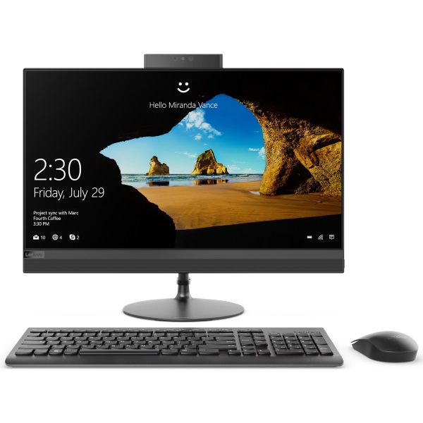 Моноблок Lenovo IdeaCentre AIO 520-24IKU 23.8" FHD/ Core i5-8250U/ 4GB/ 128 GB SSD + 1TB/ DVD-RW/ WiFi/ BT/ Win10/ black [F0D200FERK] изображение 1