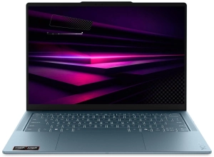 Ноутбук Lenovo Yoga Slim7 14AGP11 Ryzen AI 5 430 16Gb SSD512Gb AMD Radeon 840M 14" OLED Touch WUXGA (1920x1200) Windows 11 Home turquoise WiFi BT Cam (83QS004DRK)