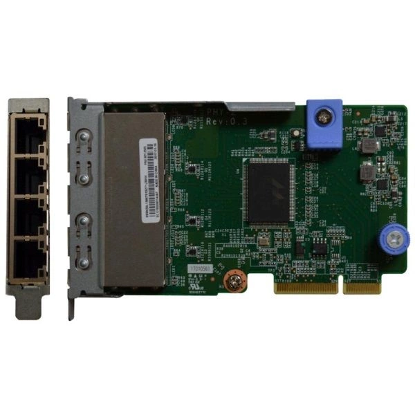 Сетевой адаптер Lenovo ThinkSystem 4x RJ45 LOM, 1GbE [7ZT7A00545] изображение 1